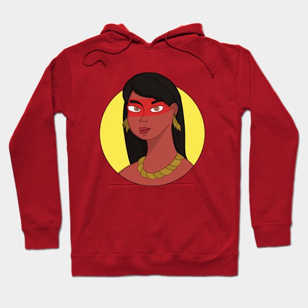 Native Woman Hoodie by DiegoCarvalho